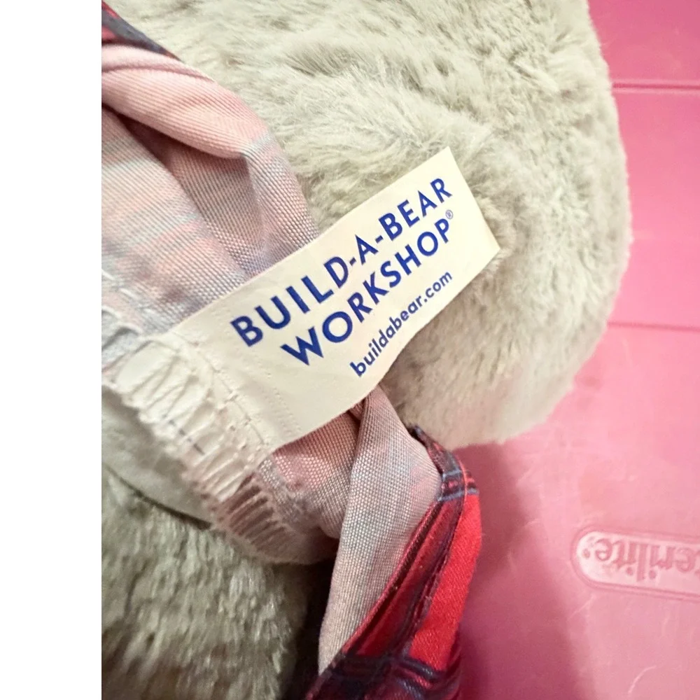 Build-A-Bear Workshop weighted Sloth‎ Plush Grey Dressed Plaid Vest Bow Tie 10in
